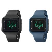VILAM® Unisex Jewelry Watch, PU Rubber, with ABS Plastic, Life water resistant & LED Approx 9.44 Inch 