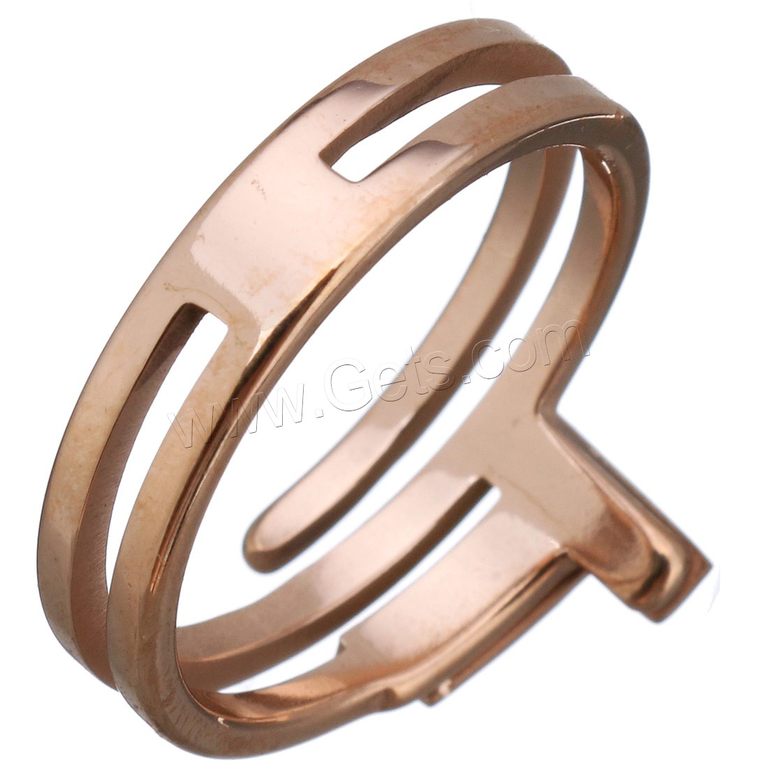 acero inoxidable anillo, con resina, chapado en color rosa dorada, diverso tamaño para la opción & para mujer, 11mm, Vendido por UD