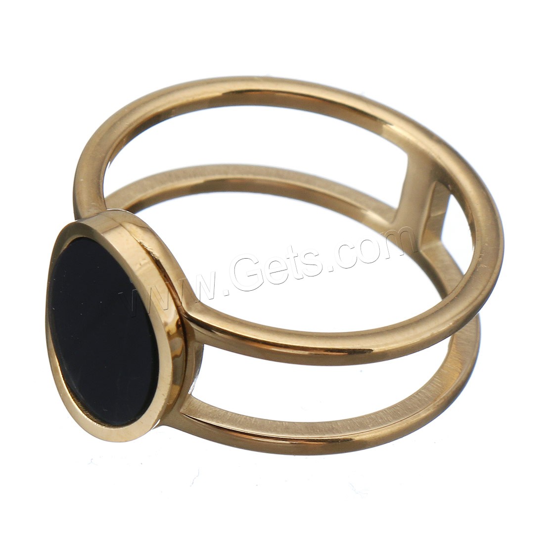 acero inoxidable anillo, con resina, Redondo Aplanado, chapado, diverso tamaño para la opción & para mujer, 12mm, Vendido por UD