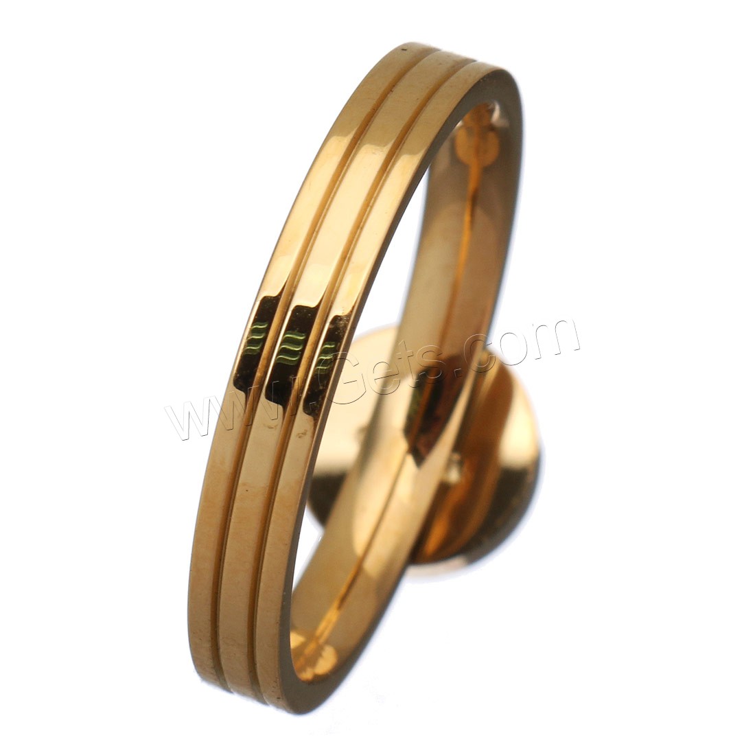 acero inoxidable anillo, con Cristal, chapado en color dorado, diverso tamaño para la opción & para mujer & facetas, 8mm, Vendido por UD