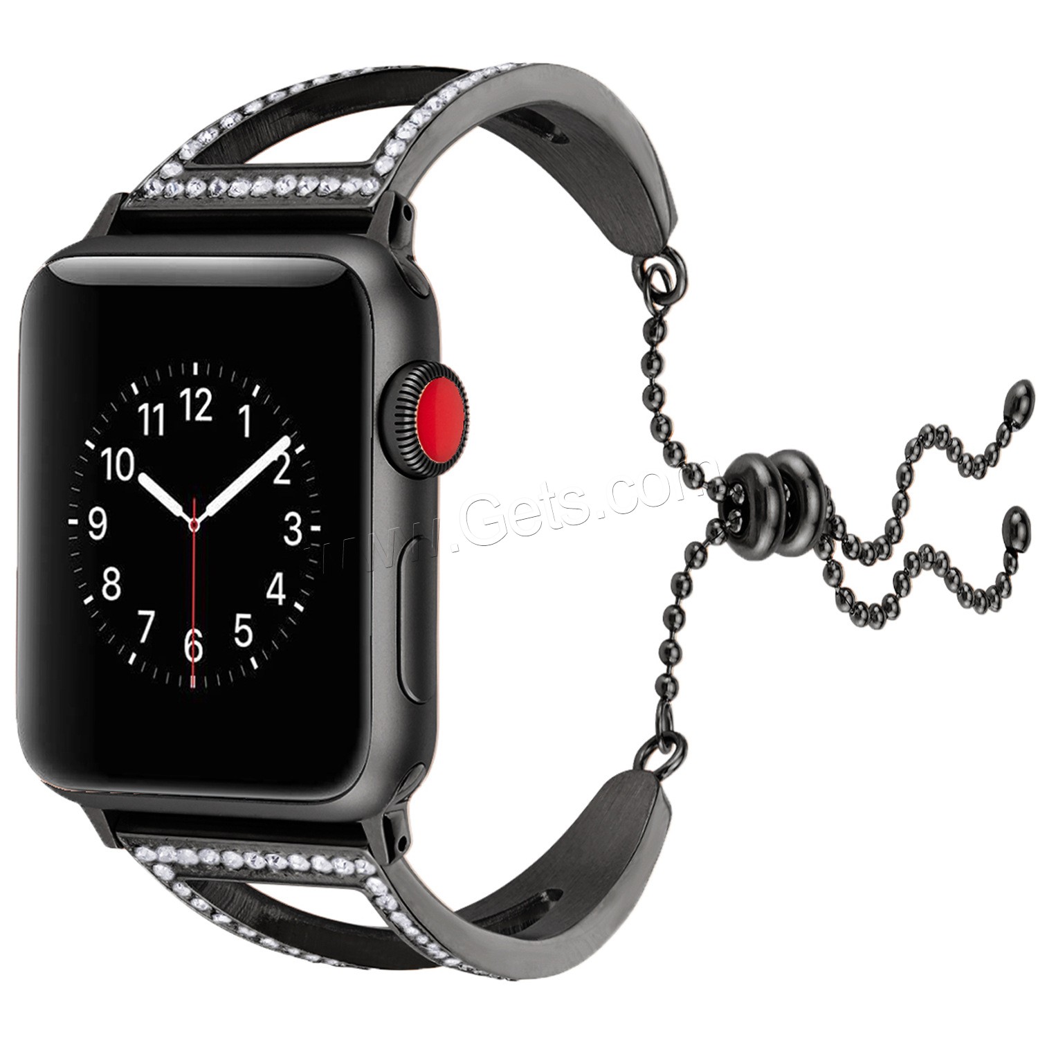 нержавеющая сталь ремешок для часов, Другое покрытие, для Apple Watch & разный размер для выбора & со стразами, Много цветов для выбора, длина:Приблизительно 5.5 дюймовый, продается PC