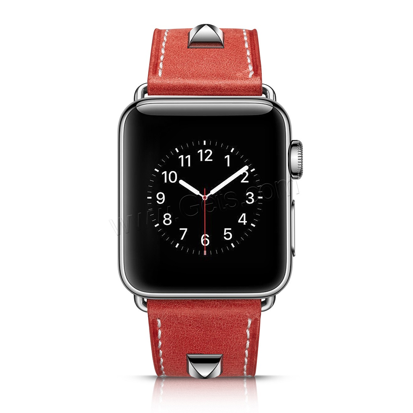 Кожа ремешок для часов, нержавеющая сталь смотреть полосы застежка, для Apple Watch & разный размер для выбора, Много цветов для выбора, длина:Приблизительно 7.5 дюймовый, продается PC