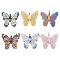 Animal Brass Pendants, Butterfly, plated nickel, lead & cadmium free Approx 2-4mm 