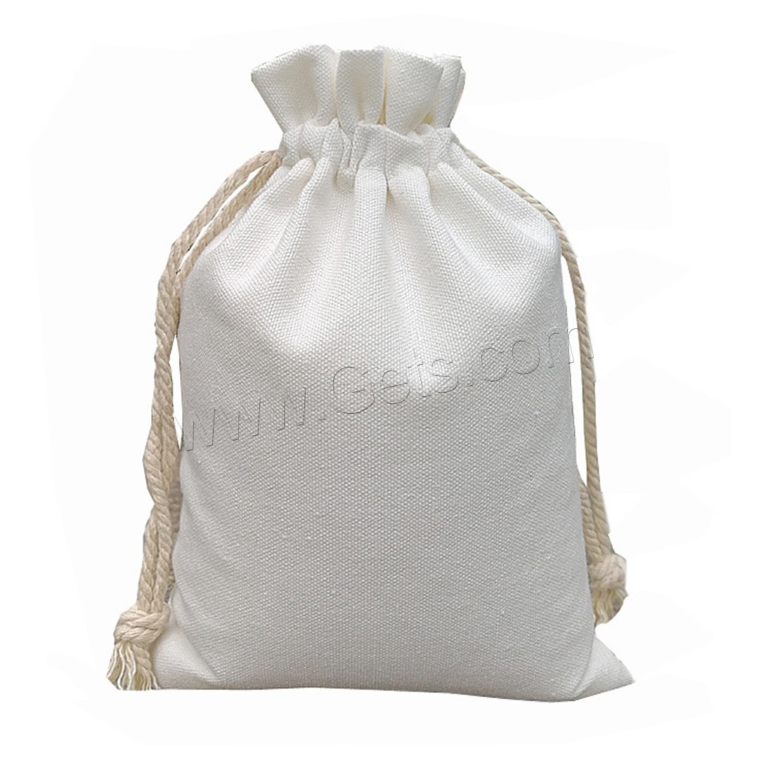 paño bolsa de joyas, con Algodón, Sostenible & diverso tamaño para la opción, Blanco, Vendido por UD