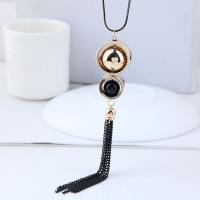 Zinc Alloy Sweater Necklace, with iron chain & Acrylic, plated, snake chain & for woman, lead & cadmium free Approx 27.5 Inch 