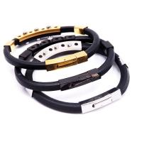 Stainless Steel Bracelet, with Leather, plated, Unisex 6mm Approx 8 Inch 