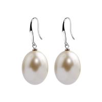 925 Sterling Silver Drop Earring, with Shell Pearl, for woman 