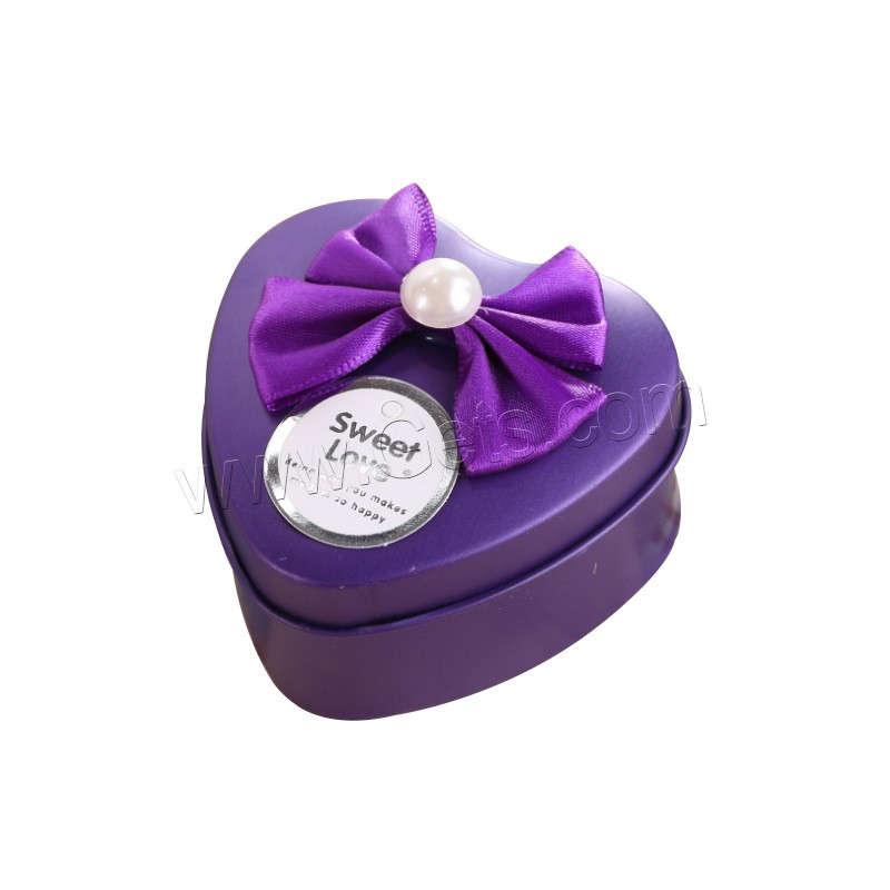 Jewelry Gift Box, Iron, Heart, plated, different size for choice & frosted, mixed colors, Sold By PC