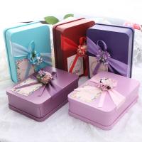 Boîte Cadeau de bijoux, fer, rectangle, Placage, couleurs mélangées Vendu par PC