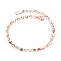 Stainless Steel Chain Bracelets, 316L Stainless Steel, plated, oval chain & for woman 4mm Approx 6 Inch 