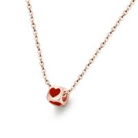 Stainless Steel Jewelry Necklace, 316L Stainless Steel, with 2inch extender chain, plated, oval chain & for woman & enamel 5mm 