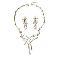 Fashion Zinc Alloy Jewelry Sets, earring & necklace, with 1.9lnch extender chain, plated, bar chain & for woman  Approx 16.5 Inch 
