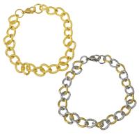 Stainless Steel Chain Bracelets, plated, Unisex & twist oval chain Approx 8.5 Inch 