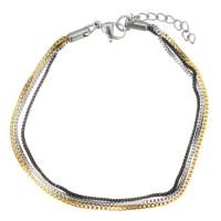 Stainless Steel Chain Bracelets, with 1.5Inch extender chain, plated, oval chain & for woman & , 1mm Approx 7.5 Inch 