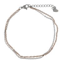 Stainless Steel Chain Bracelets, with 2Inch extender chain, plated, oval chain & for woman & Approx 7 Inch 