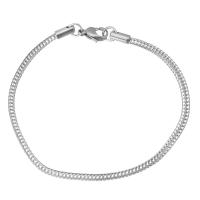 Stainless Steel Chain Bracelets, herringbone chain & for woman, original color, 2.5mm Approx 7.5 Inch 
