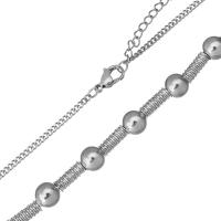 Stainless Steel Chain Necklace, with 2Inch extender chain, curb chain & for woman, original color  Approx 18 Inch 