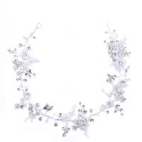 Zinc Alloy Headband, with Crystal, silver color plated, for bridal & faceted & with rhinestone, lead & cadmium free, 450mm 