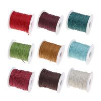 Cordón de algodón encerado cuerda, con carrete de plástico, más colores para la opción, 1mm, aproximado 70m/Carrete, Vendido por Carrete