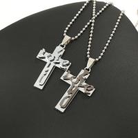 Zinc Alloy Necklace, with 1.96inch extender chain, Cross, plated, Unisex & ball chain Approx 19.6 Inch 