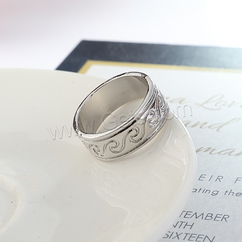 Zinc Alloy Finger Ring, silver color plated, different size for choice & for woman, more colors for choice, Sold By PC