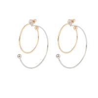 Iron Hoop Earring, plated, for woman 