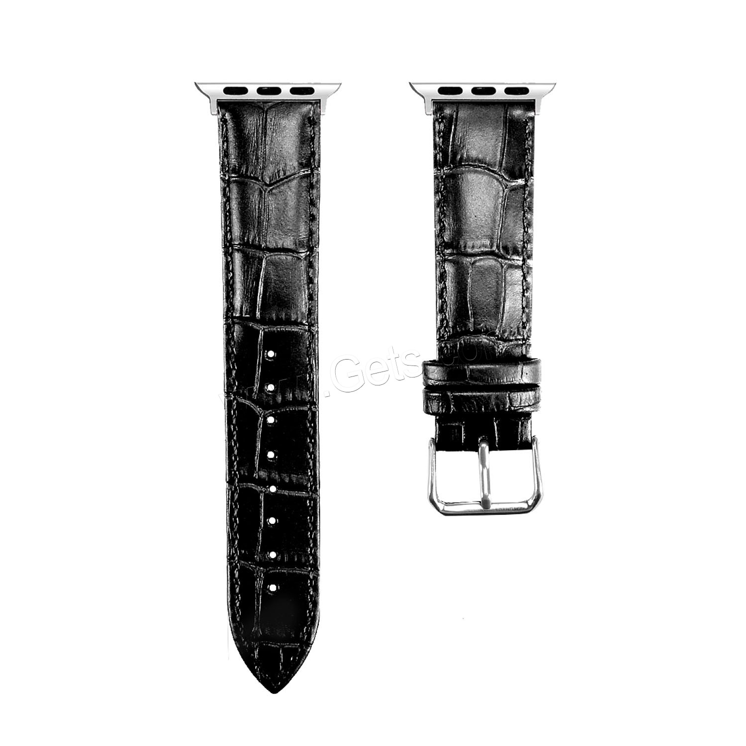 Leather Watch Band, for Apple Watch & crocodile grain & different size for choice, more colors for choice, Length:Approx 7 Inch, Sold By PC