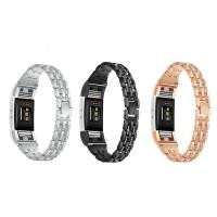 ステンレス 時計のバンド, メッキ, Fitbit チャージ 2 & 異なるサイズの選択 & ライン石のある, 無色, 長さ:約 7 インチ, 売り手 パソコン
