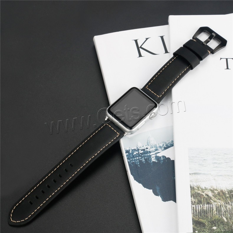 Leder Uhrband, Edelstahl Uhrenbandverschluss, zu Apple Watch & verschiedene Größen vorhanden, keine, Länge:ca. 7 ZollInch, verkauft von PC
