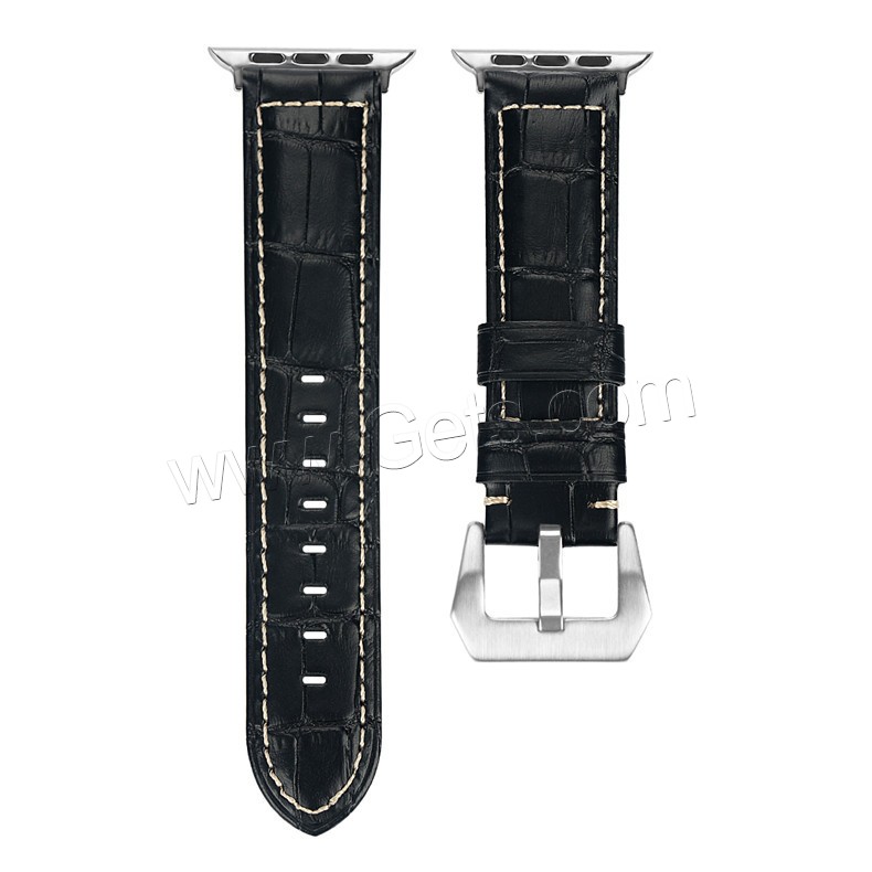 Leder Uhrband, Edelstahl Uhrenbandverschluss, zu Apple Watch & verschiedene Größen vorhanden, keine, Länge:ca. 7 ZollInch, verkauft von PC