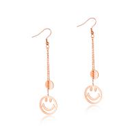 Titanium Steel Earrings, rose gold color plated, for woman, 10mm, 20mm 