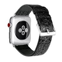 Cuir bracelet de montre, acier inoxydable fermoir bande de montre, pour Apple Watch & normes différentes pour le choix, plus de couleurs à choisir Environ 7 pouce, Vendu par PC