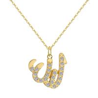 Rhinestone Zinc Alloy Necklace, gold color plated, oval chain & for woman & with rhinestone, lead & cadmium free Approx 15.7 Inch 