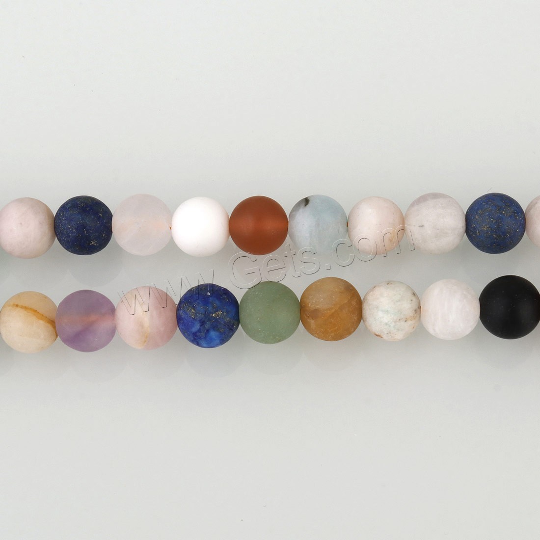 Multi - gemstone Beads, Round, different size for choice & frosted, Hole:Approx 1mm, Length:Approx 15.5 Inch, Sold By Strand