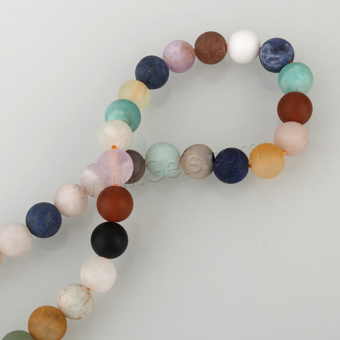 Multi - gemstone Beads, Round, different size for choice & frosted, Hole:Approx 1mm, Length:Approx 15.5 Inch, Sold By Strand