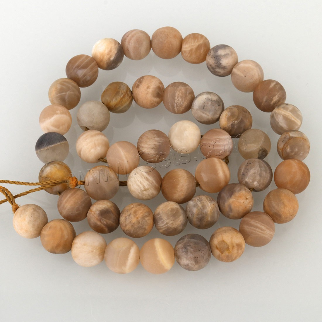 Sunstone Bead, Round, different size for choice & frosted, Hole:Approx 1mm, Length:Approx 15 Inch, Sold By Strand