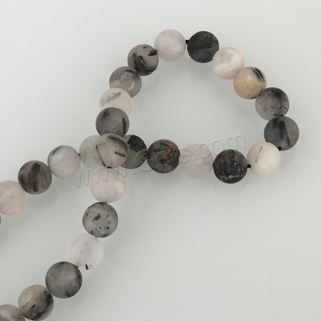 Rutilated Quartz Beads, Round, different size for choice & frosted, Hole:Approx 1mm, Length:Approx 16 Inch, Sold By Strand