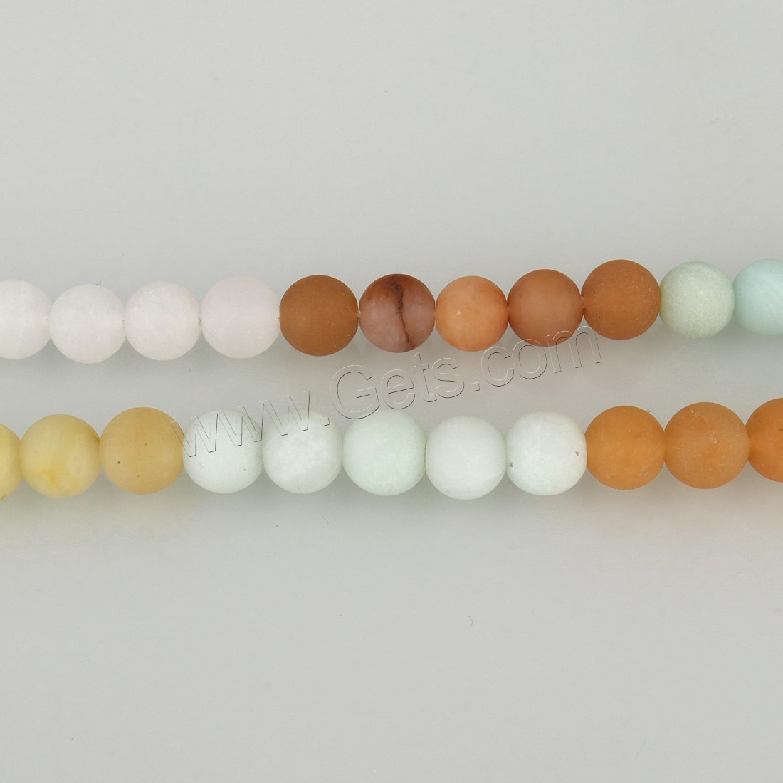 Regenbogen Jaspis Perle, rund, verschiedene Größen vorhanden & satiniert, Bohrung:ca. 1mm, Länge:ca. 15.5 ZollInch, verkauft von Strang