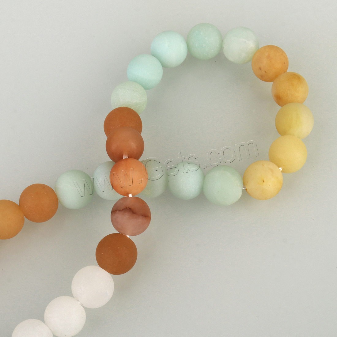Regenbogen Jaspis Perle, rund, verschiedene Größen vorhanden & satiniert, Bohrung:ca. 1mm, Länge:ca. 15.5 ZollInch, verkauft von Strang