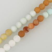 Rainbow Jasper Bead, Round & frosted Approx 1mm Approx 15.5 Inch 