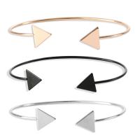 Zinc Alloy Cuff Bangle, Triangle, plated, for woman Inner Approx 67mm 