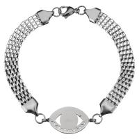 Stainless Steel Chain Bracelets, Horse Eye, Unisex & mesh chain, original color 8mm Approx 9 Inch 