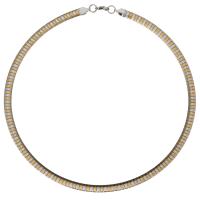 Stainless Steel Collar, plated, for woman, 6mm Approx 17 Inch 