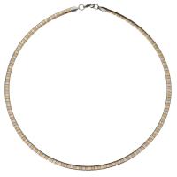 Stainless Steel Collar, plated, for woman, 4mm Approx 18 Inch 