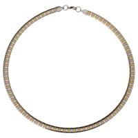 Stainless Steel Collar, plated, for woman, 6mm Approx 18 Inch 