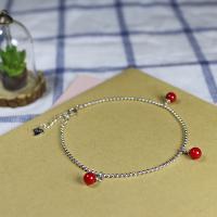 925 Sterling Silver Bracelet, with Resin, with 1.22lnch extender chain, platinum plated, charm bracelet & ball chain & for woman Approx 6.8 Inch 