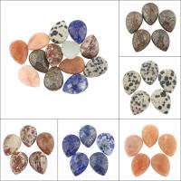 Кабошоны из драгоценных камней, Полудрагоценный камень, Каплевидная форма, различные материалы для выбора & плоской задней панелью & граненый продается PC
