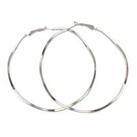 Iron Hoop Earring, platinum color plated, Unisex, lead & cadmium free 