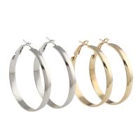 Mode Eisen Prise Kreis Ohrringe, plattiert, unisex, keine, frei von Blei & Kadmium, 41x47x5mm, verkauft von Paar