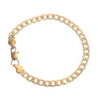 Fashion Zinc Alloy Bracelets, gold color plated, Unisex & curb chain Approx 8 Inch 